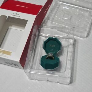 2025 Hallmark Engagement Ornament, Wedding Ring In Box  NEW